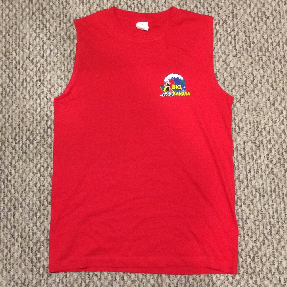 Red “Bug Kahuna” Muscle Tank